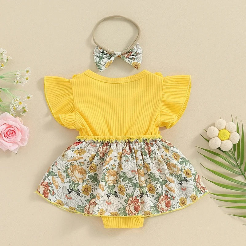 Vestido Cecilia com Laço Amarelo