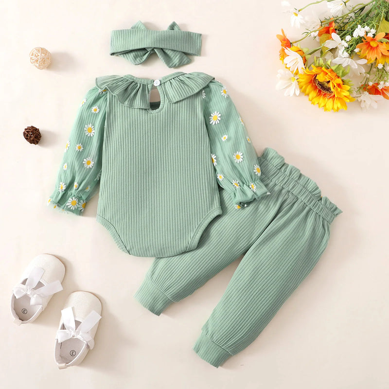 Conjunto Baby Girl/Outono Inverno + Laço