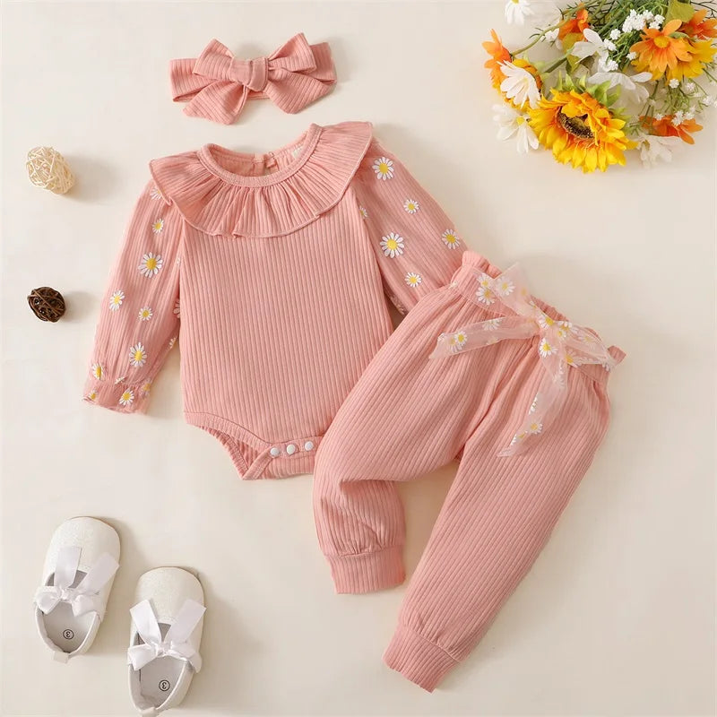 Conjunto Baby Girl/Outono Inverno + Laço