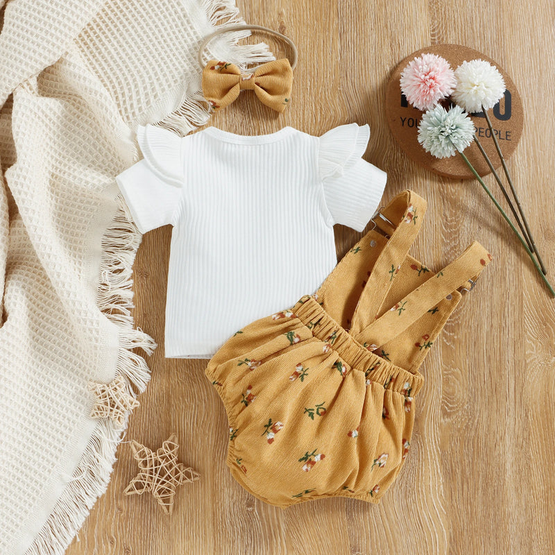 Conjunto Princesa Beatriz - Blusa + Macaquinho + Bandana