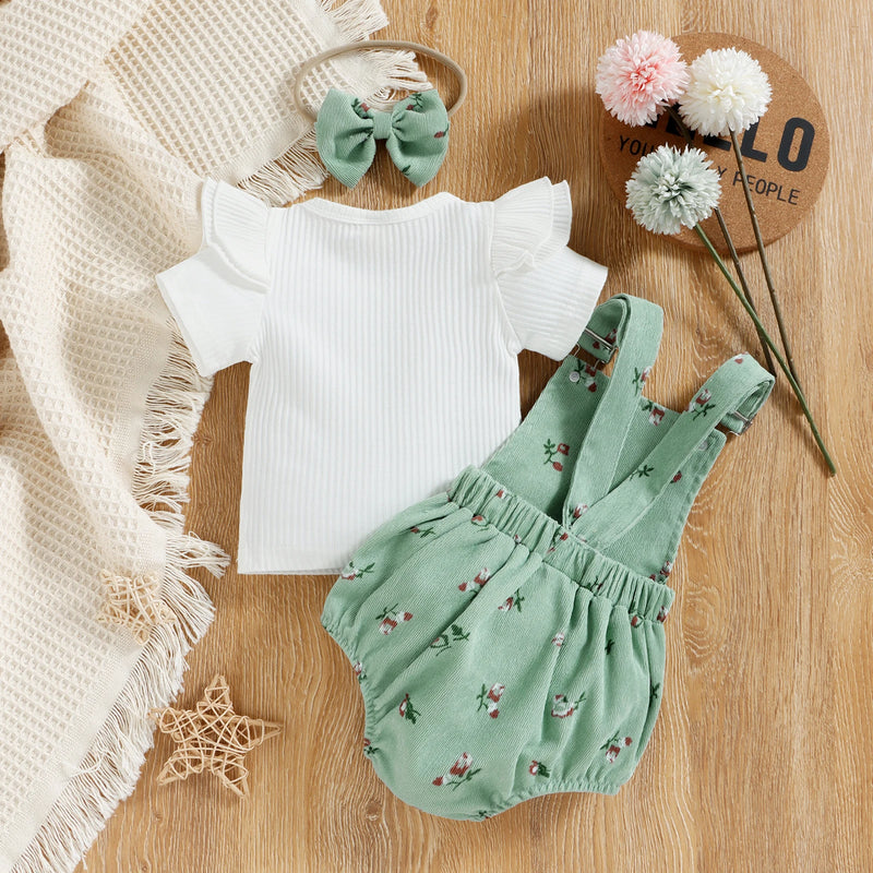 Conjunto Princesa Beatriz - Blusa + Macaquinho + Bandana